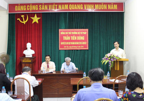 Thứ trưởng Trần Tiến Dũng biểu dương thành tích THADS Sơn Tây