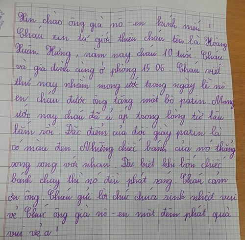 Bức thư xin quà khiến ông già Noel toát mồ hôi