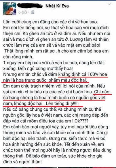 Ẩn họa khôn lường khi trưng hoa sao khô dịp Tết