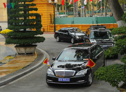 Toàn cảnh lễ đón chính thức Thủ tướng Singapore tại Phủ Chủ tịch