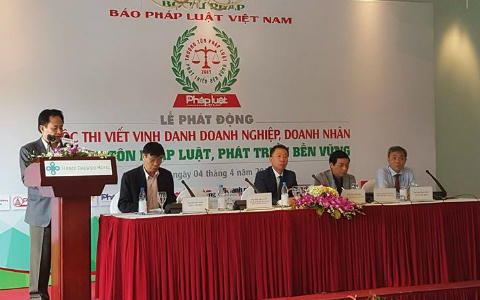Phát động cuộc thi viết Vinh danh Doanh nghiệp, doanh nhân “Thượng tôn pháp luật, phát triển bền vững'