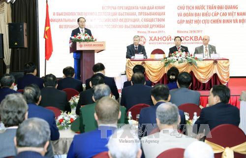 Chủ tịch nước Trần Đại Quang gặp mặt các bạn Nga