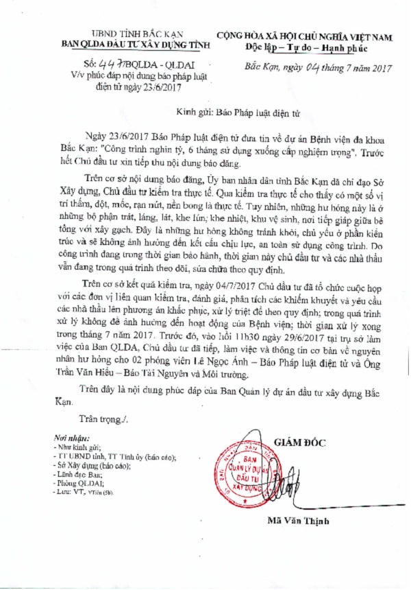 Nguyên nhân nào khiến công trình nghìn tỷ ở Bắc Kạn mới sử dụng đã xuống cấp?