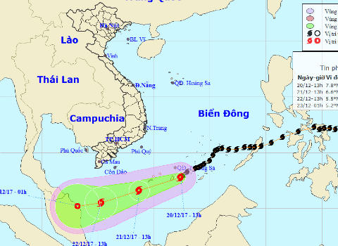 Bão hoành hành gần Trường Sa Lớn, hơn 90 tàu xin trú tránh ở đảo nước ngoài