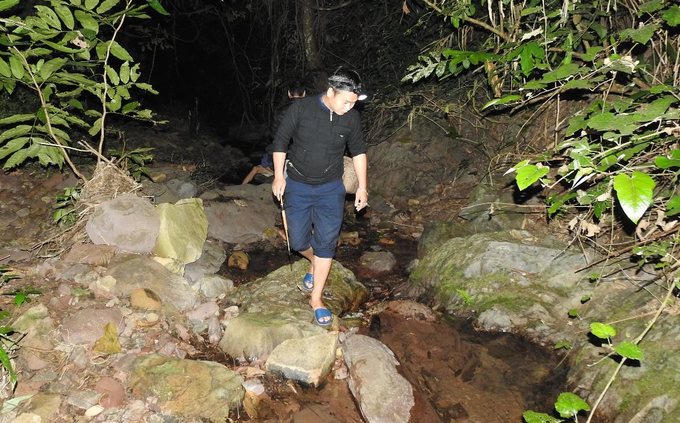 Săn tôm bằng súng cao su lúc nửa đêm