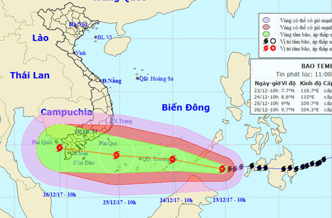 Bão không ngừng ngừng tăng cấp, TP HCM - Cà Mau đề phòng ảnh hưởng trực tiếp 