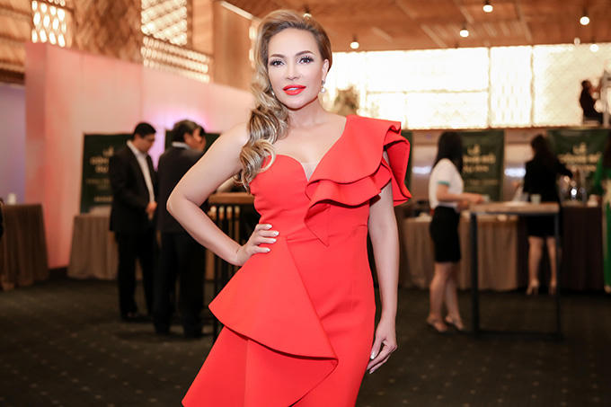 Ca sĩ hải ngoại Thanh Hà dự sự kiện ngày 24/12 tại TP HCM.