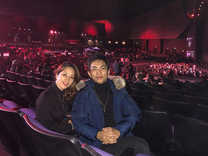 Đôi vợ chồng cùng đi xem show của Briney Spears tại Las Vegas.