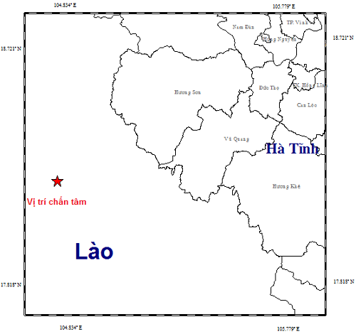 Hà Tĩnh rung động do động đất tại Lào?