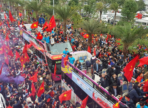 Vỡ hòa cảm xúc trước những hình ảnh đầu tiên về U23 tại Hà Nội