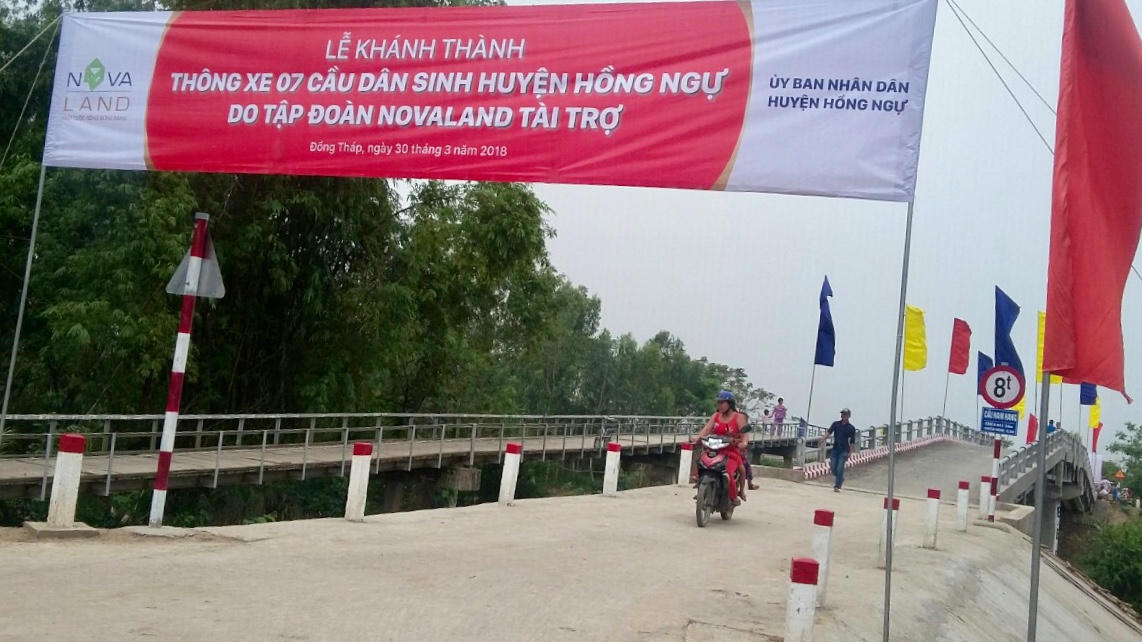 Khánh thành 7 cầu dân sinh mới tại huyện Hồng Ngự, tỉnh Đồng Tháp