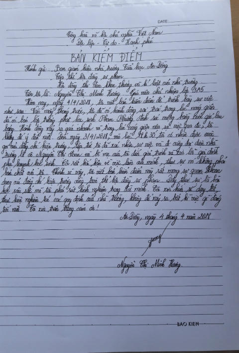 Buộc thôi việc giáo viên bắt nữ sinh uống nước giẻ lau bảng