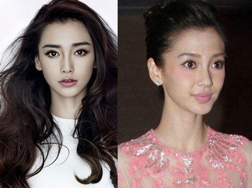 Bông hồng lai Angelababy vốnđược fan rấtngưỡng mộ vì vẻđẹp không tì vết, tuy nhiên, trong nhiều tấmảnh chưađược chỉnh sửa bị chia sẻ trên mạng, côđể lộ phần cằm kém tự nhiên, thân hình gầy gò, thiếu cânđối.