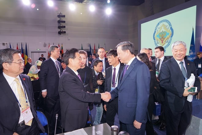 Bộ trưởng Tô Lâm tham luận tại hội nghị lãnh đạo cao cấp an ninh ở Nga