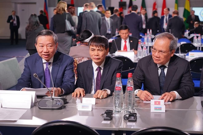 Bộ trưởng Tô Lâm tham luận tại hội nghị lãnh đạo cao cấp an ninh ở Nga