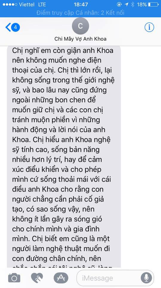 Phạm Lịch công khai tin nhắn cho vợ Phạm Anh Khoa trước vụ tố gạ tình