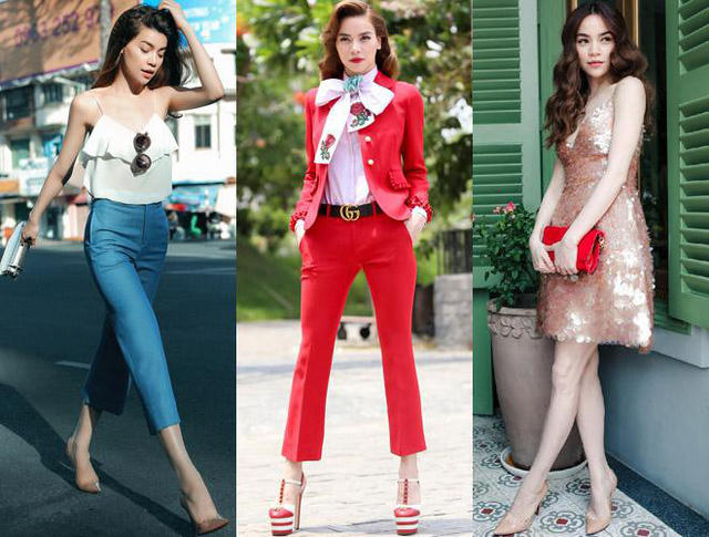 Dù không còn là người mẫu nhưng thần thái của Hà Hồ vẫn toát lên hình ảnh của một người mẫu chuyên nghiệp.