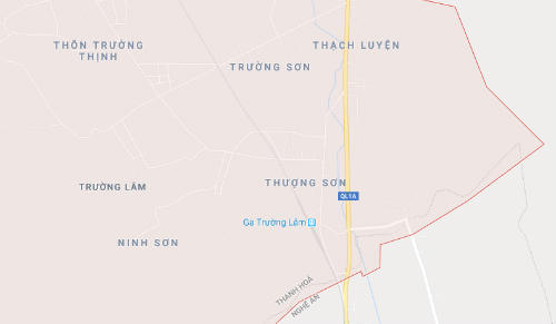 Vị trí nơi xảy ra tại nạn gần ga Trường Lâm.