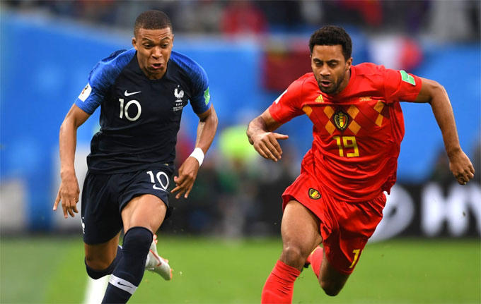 Trong trận đấu, Mbappe nhiều lần khiến hàng thủ Bỉ khổ sở...
