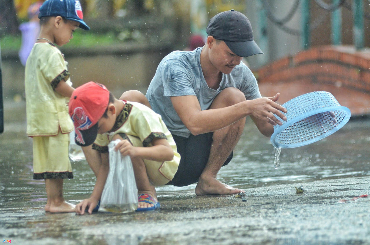 Bi hài cảnh phố phường Hà Nội ngày phố thành 'sông'