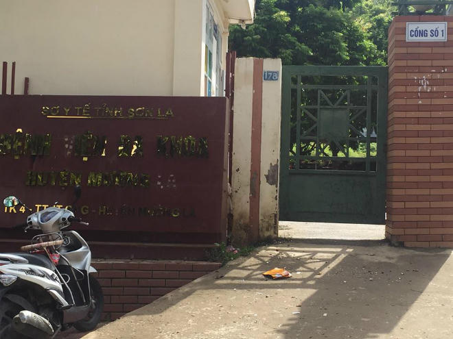 Bệnh viện Đa khoa Mường La, nơi xảy ra vụ việc. Ảnh: N.S