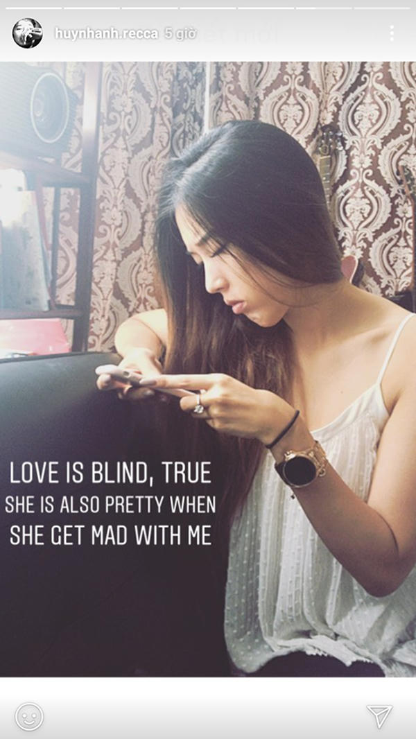 Hình ảnh bạn gái Huỳnh Anh được chia sẻ trên Instagram của nam diễn viên.