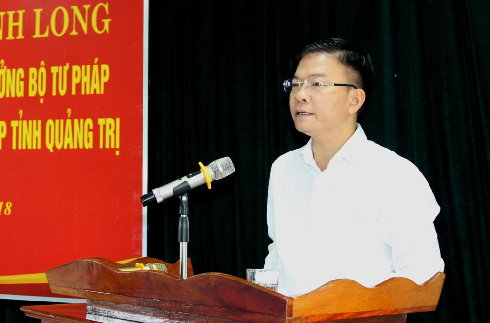 Bộ trưởng Lê Thành Long thăm và làm việc tại Sở Tư pháp Quảng Trị