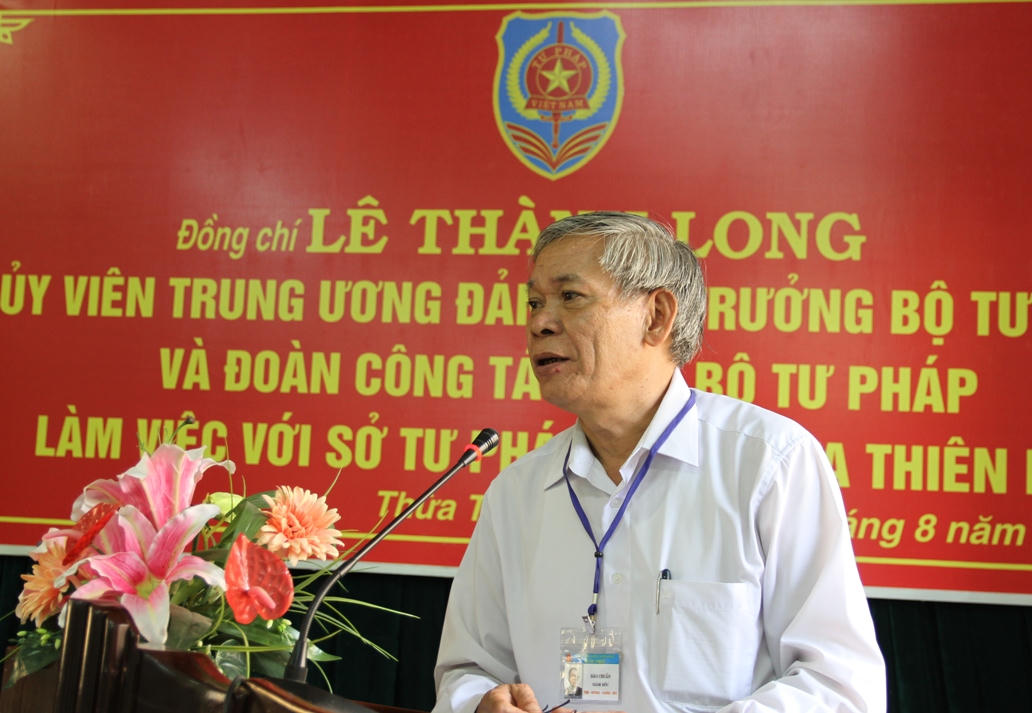 Bộ trưởng Lê Thành Long đánh giá cao kết quả công tác của Tư pháp Thừa Thiên Huế