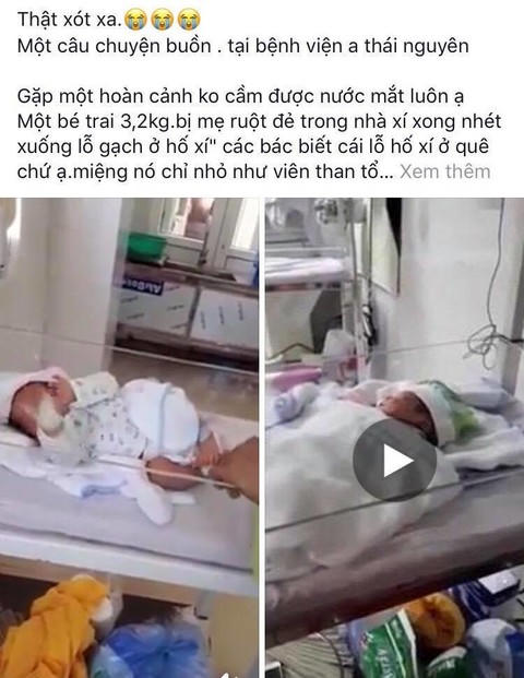 Làm rõ thông tin mẹ bỏ con mới sinh xuống hố nhà vệ sinh