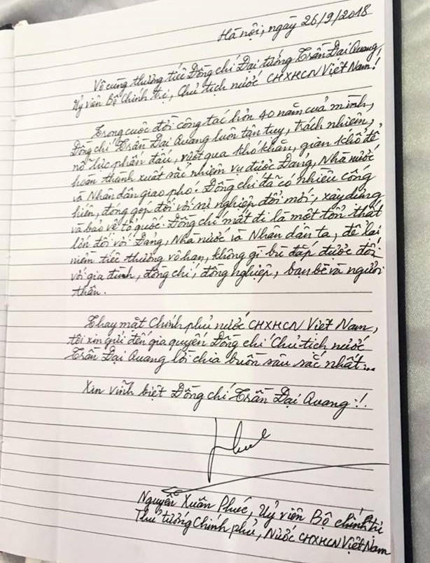 Cử hành trọng thể Lễ Quốc tang Chủ tịch nước Trần Đại Quang