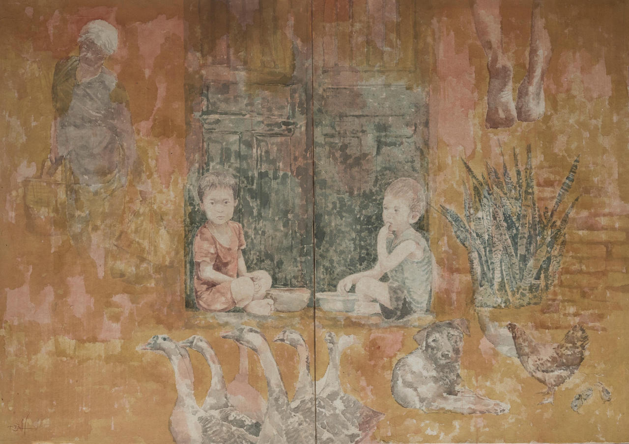 Lạ thường nỗi mê đắm của họa sĩ Vũ Thái Bình với giấy dó 