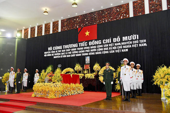 Cử hành trọng thể Quốc tang nguyên Tổng Bí thư Đỗ Mười