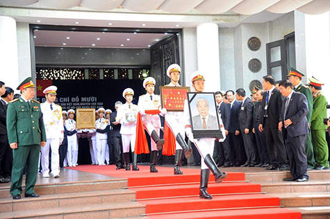 Long trọng tiễn biệt cố Tổng Bí thư Đỗ Mười về nơi an giấc ngàn thu...