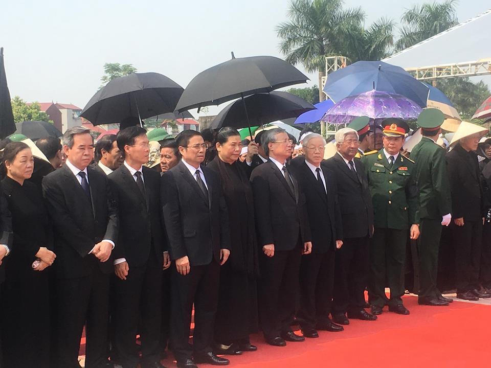 Long trọng tiễn biệt cố Tổng Bí thư Đỗ Mười về nơi an giấc ngàn thu...