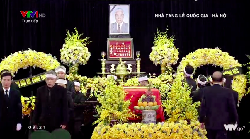 Long trọng tiễn biệt cố Tổng Bí thư Đỗ Mười về nơi an giấc ngàn thu...