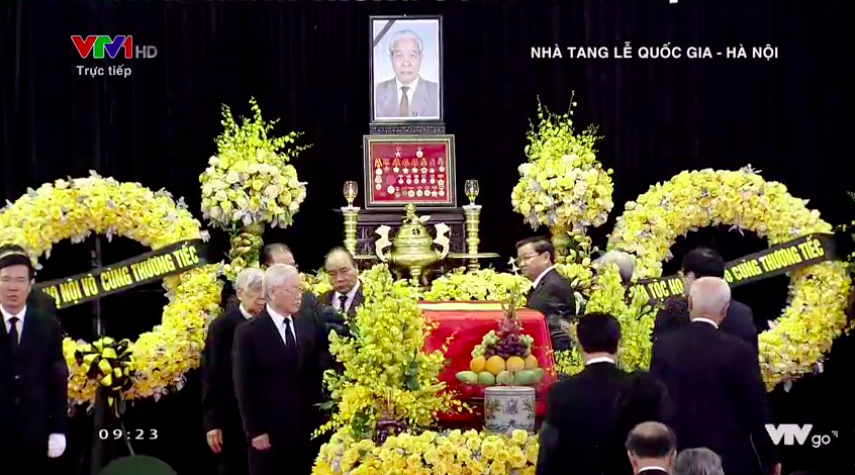 Long trọng tiễn biệt cố Tổng Bí thư Đỗ Mười về nơi an giấc ngàn thu...