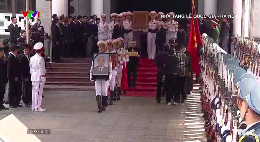 Long trọng tiễn biệt cố Tổng Bí thư Đỗ Mười về nơi an giấc ngàn thu...