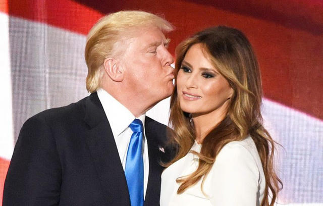 Đệ nhất phu nhân Melania và Tổng thống Trump (Ảnh: AFP)