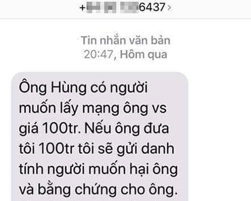 Tin nhắn gửi đến ông Hùng.