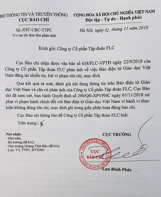 Xử phạt báo điện tử Giáo dục Việt Nam vì đăng tin sai tôn chỉ, mục đích