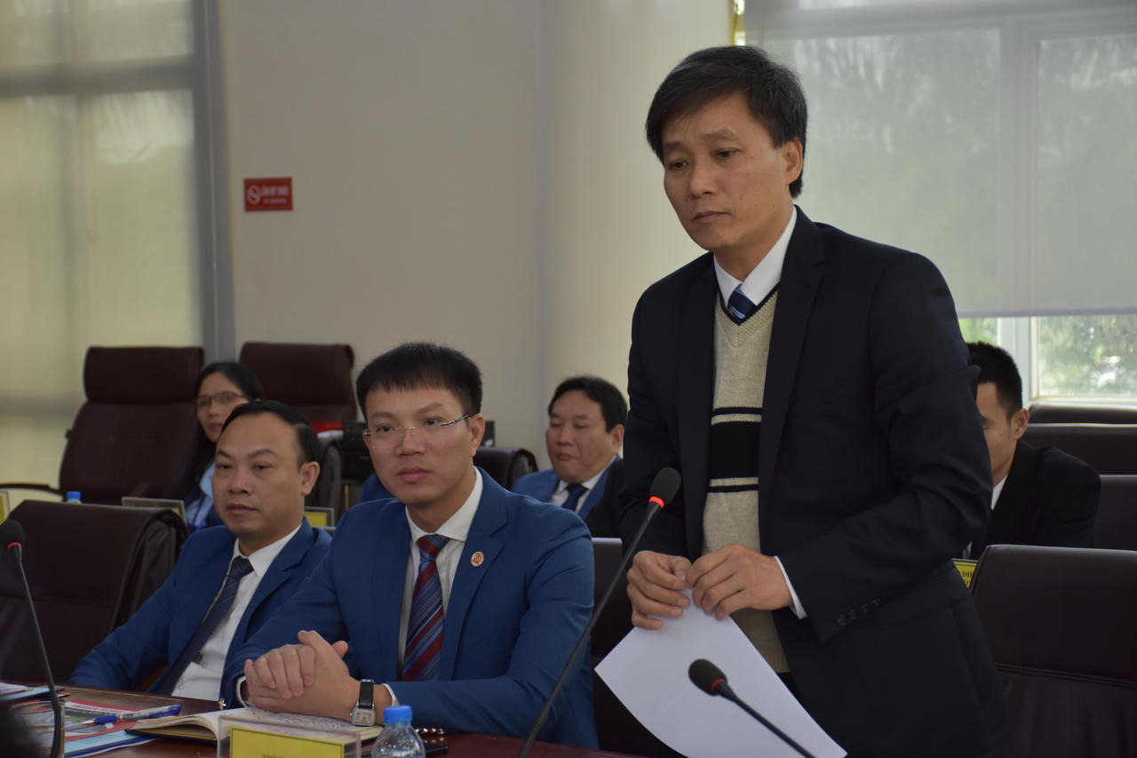 Bộ trưởng Bộ Tư pháp Lào đến thăm và làm việc tại Học viện Tư pháp Việt Nam