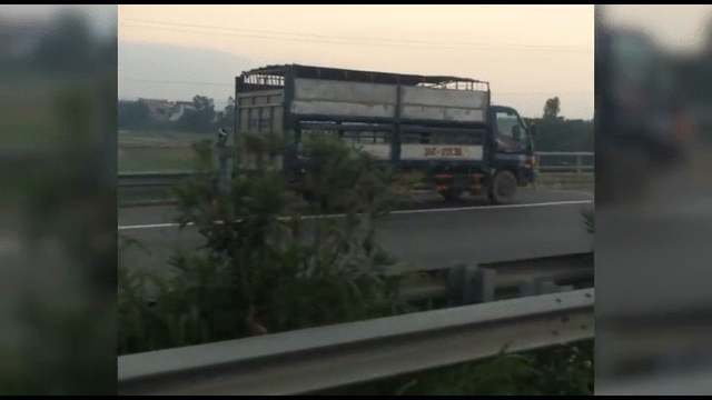 Lái xe ô tô tải đi ngược chiều trên cao tốc Nội Bài - Lào Cai