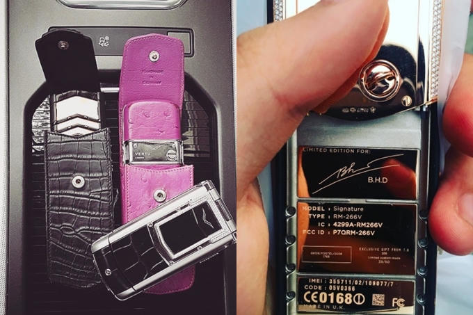 Điện thoại Vertu phiên bản giới hạn có khắc tên Dương Bảo Hưng.