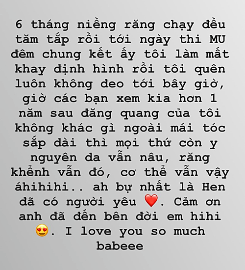 HHen Niê thông báo có bạn trai.