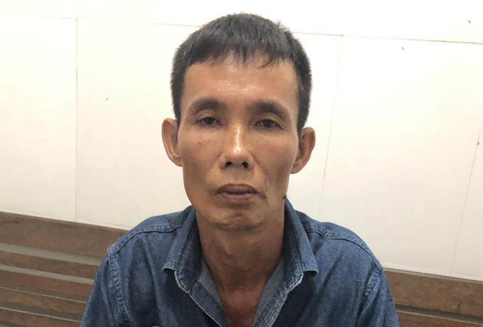 Nghi can Hiền tại cơ quan điều tra.