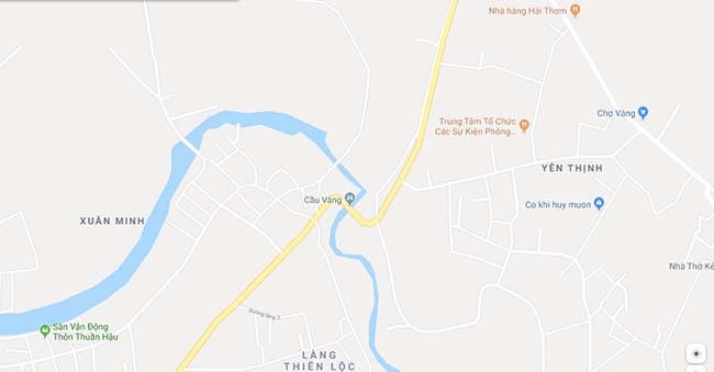 Vị trí chiếc taxi gặp nạn tại Cầu Vàng. Ảnh Google map.