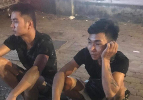 Trường và Giáp do nạn nhân chụp trước khi chở đi. Ảnh: Công an cung cấp.