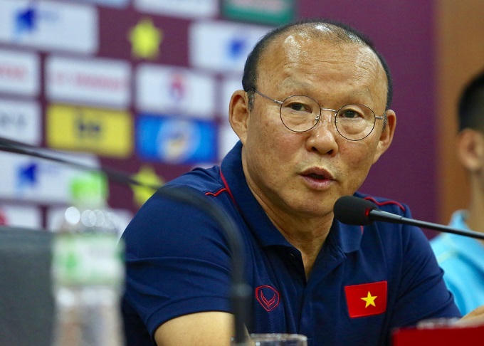 HLV Park tự tin trước trận thứ hai ở vòng loại World Cup 2022. Ảnh: Đương Phạm.