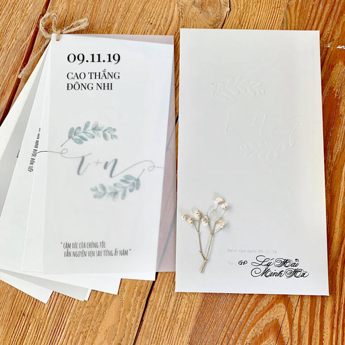 Thiệp cưới Đông Nhi - Ông Cao Thắng