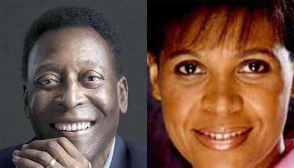 Vua bóng đá và người tình Anizia Machado. Ảnh: Terceirotem.